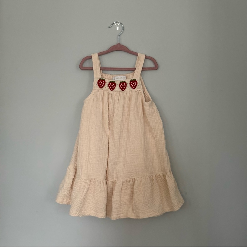 Rachel Zoe Cream Dress with Strawberry Details